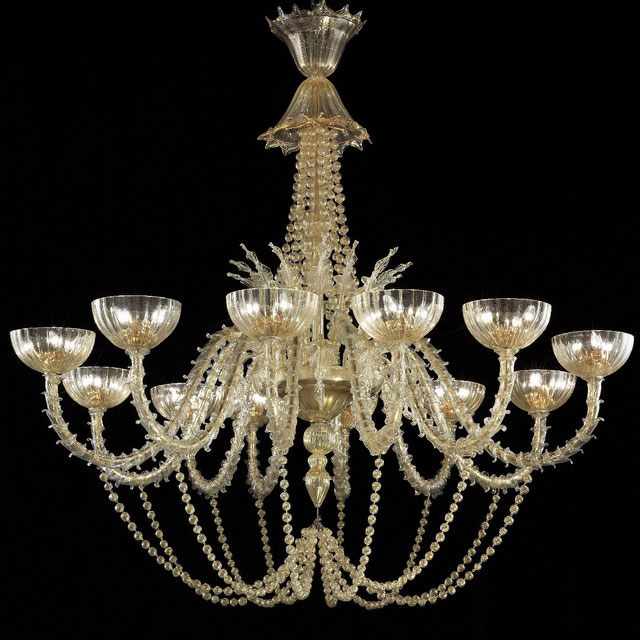 Champagne Murano glass chandelier