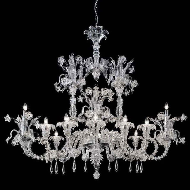 Oasi oval Murano glass chandelier