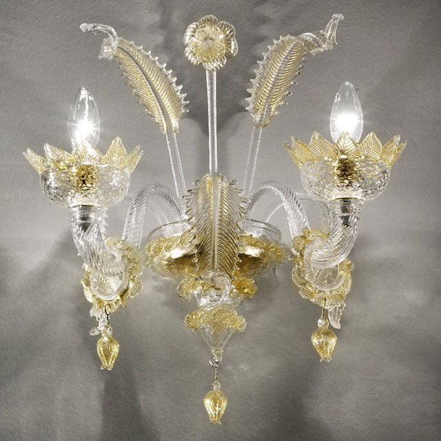 Casanova Murano glass sconce with rings