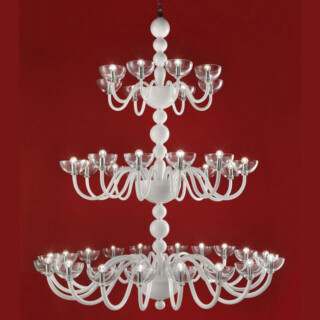 Raffaello 3 tier Murano glass chandelier