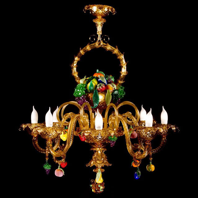Cesto di frutta Murano glass chandelier
