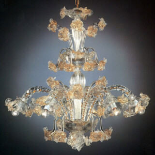 Flora tall Murano glass chandelier
