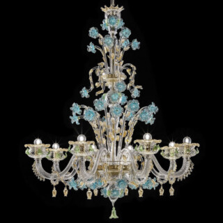 Celeste Murano glass chandelier
