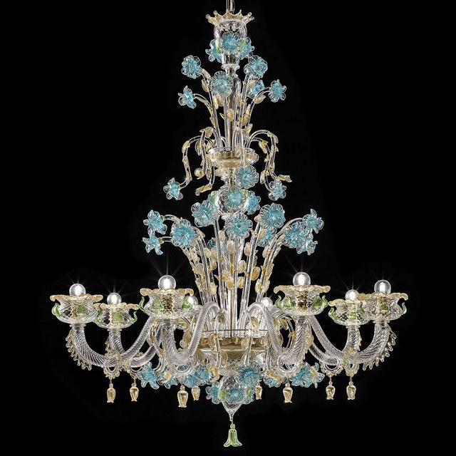 Celeste Murano glass chandelier