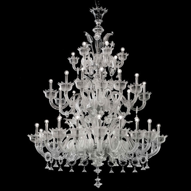 Casanova Murano glass chandelier with rings