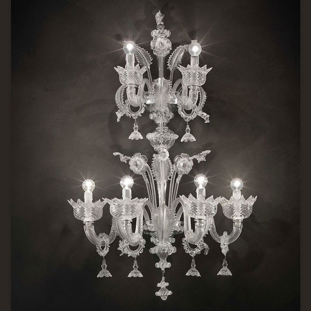 Casanova Murano glass sconce with rings