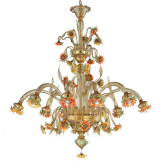Girasole large Murano glass chandelier