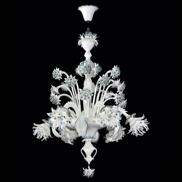 Fiordilatte Murano glass chandelier