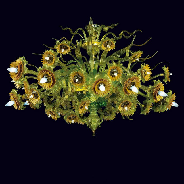 Girasoli Murano glass ceiling light