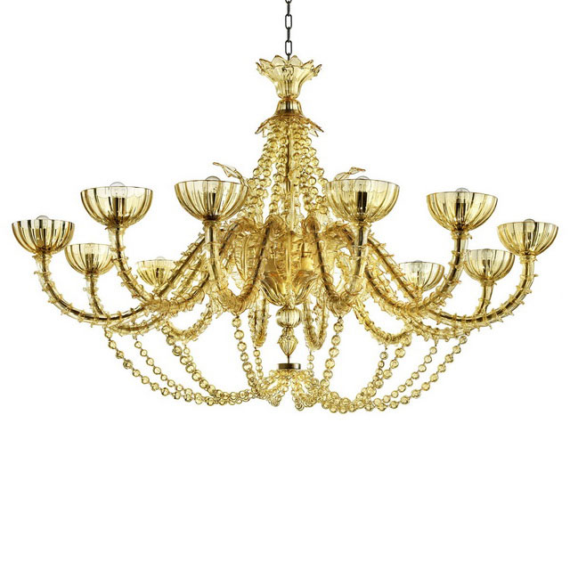 Champagne Murano glass chandelier