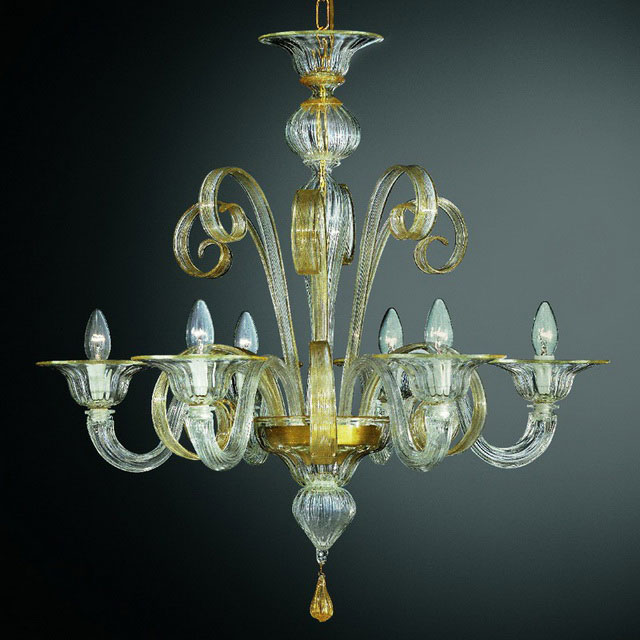 Goldoni Murano glass chandelier