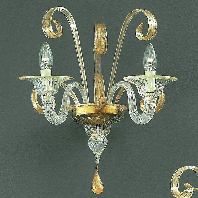 Goldoni Murano glass wall sconce