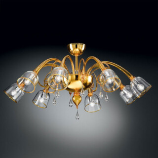Duncan Murano glass ceiling light