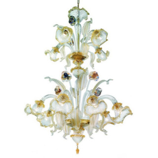 Canal Grande two tier Murano glass chandelier