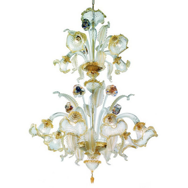 Canal Grande two tier Murano glass chandelier