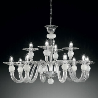 Ermione two tier Murano glass chandelier