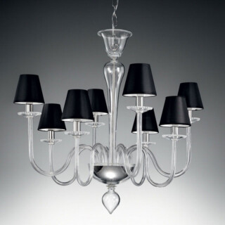 Miranda Murano glass chandelier with lampshades