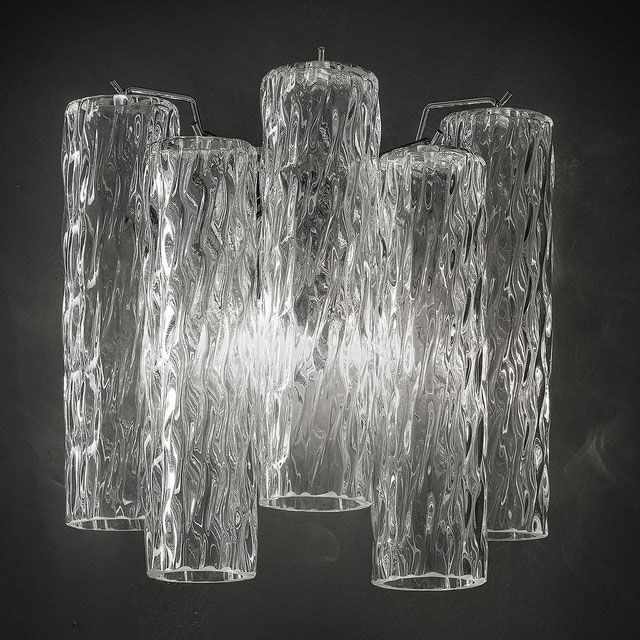 Tronchi Murano glass sconce