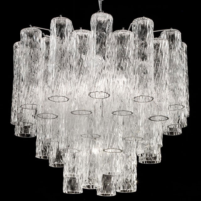 Tronchi large Murano glass chandelier