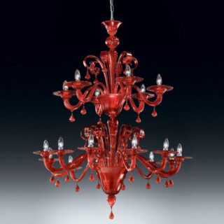 Stige two tier Murano glass chandelier