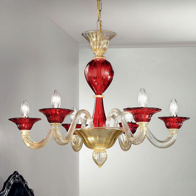Ermes Murano glass chandelier