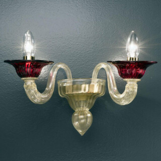 Ermes Murano glass sconce