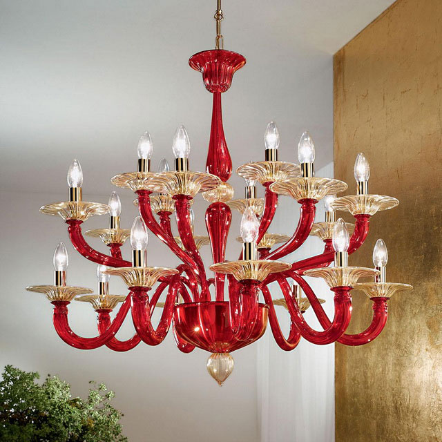 Macbeth two tier Murano glass chandelier