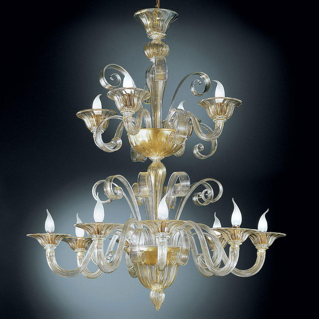 Rodrigo Murano glass chandelier