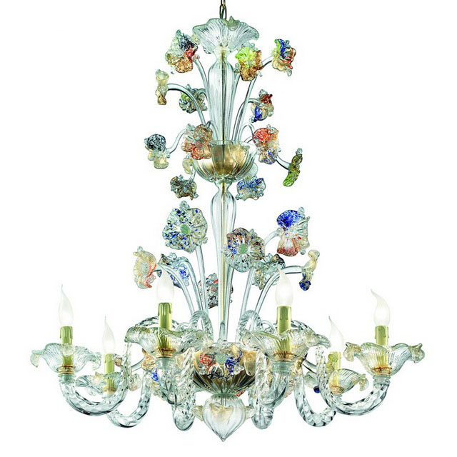 Tiepolo Murano glass chandelier