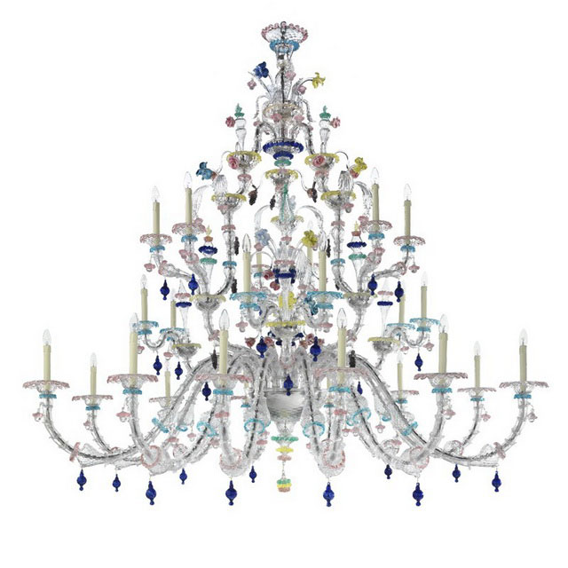 Aurora 24 lights classic Murano chandelier