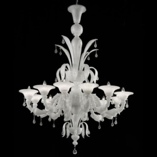 Paradiso white Murano glass chandelier