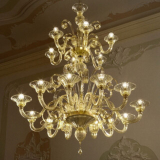Goldoni 2 tier large Murano chandelier