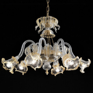 Canal Grande basket shape Murano chandelier