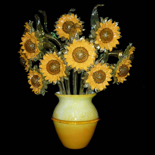 Girasoli Murano glass sconce