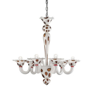 Dalmata 6 lights Murano glass chandelier