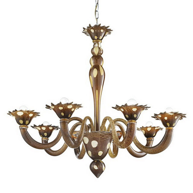 Dalmata 8 lights Murano glass chandelier