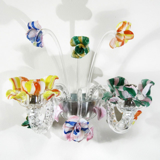 Cristallo Murano glass sconce